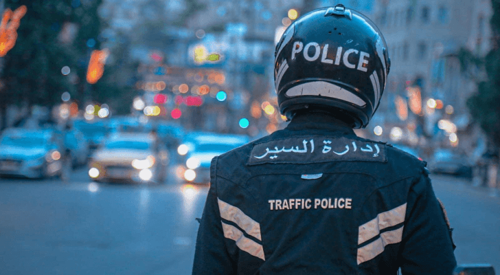رقيب سير في أحد شوارع العاصمة عمان