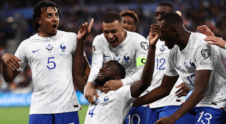 فرحة لاعبي منتخب فرنسا