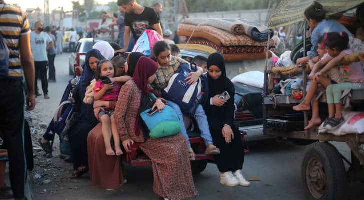 نازحون فلسطينيون في قطاع غزة