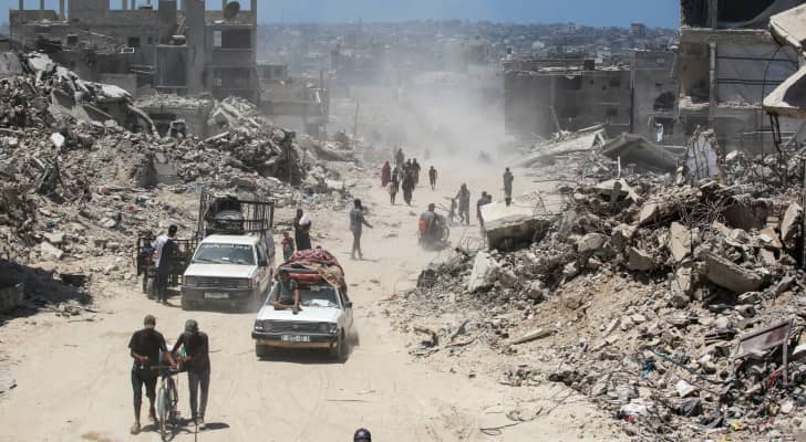 مبان مدمرة جراء عدوان الاحتلال على غزة