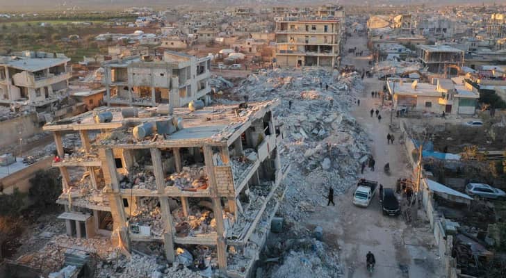منازل مدمرة في سوريا بفعل زلزال - أرشيفية