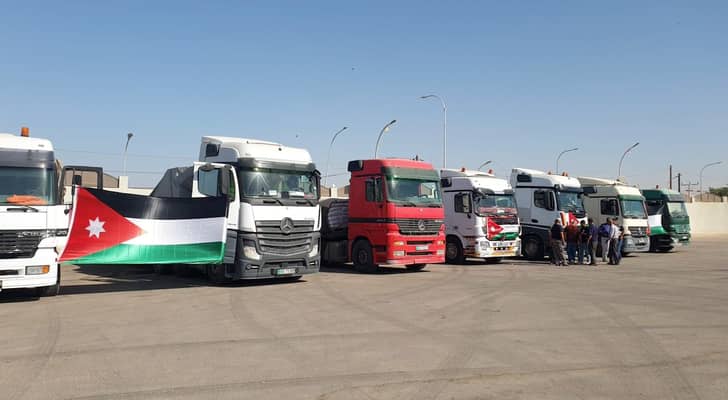قافلة مساعدات أردنية