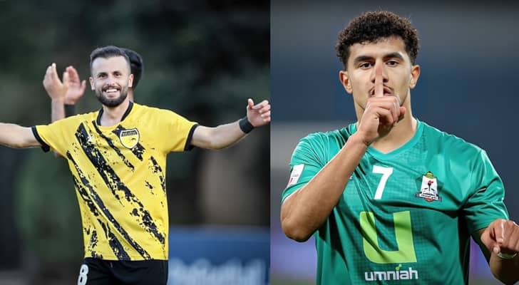 لاعبا الوحدات والفيصلي