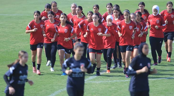 جانب من تدريبات المنتخب الوطني النسوي تحت 17