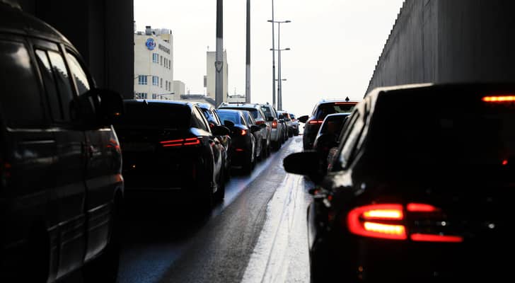 أزمة سير في الأجواء الماطرة في عمان