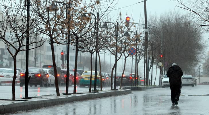 طقس بارد في الأردن