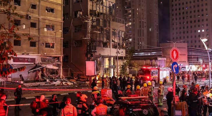 موقع سقوط صواريخ أطلقت من لبنان "أ ف ب"