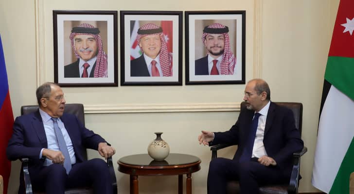 وزير الخارجية وشؤون المغتربين أيمن الصفدي ووزير الخارجية الروسي سيرغي لافروف