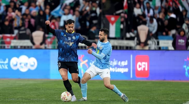 من مباراة الفيصلي والسلط ضمن دوري المحترفين