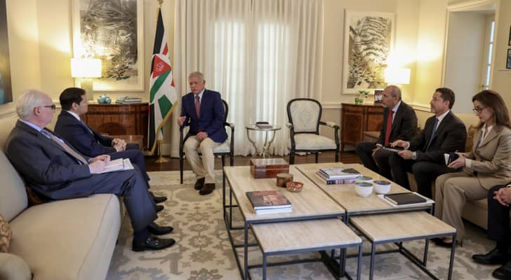 الملك يجتمع بوزير الخارجية الأمريكي ماركو روبيو
