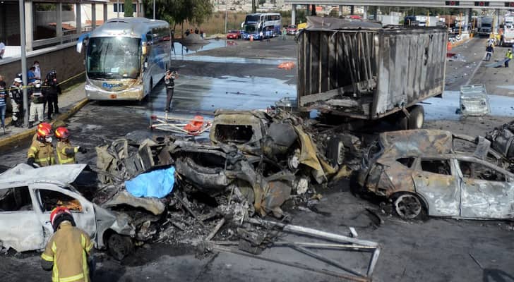 حادث تصادم في المكسيك