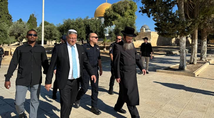 الأوقاف الفلسطينية: بن غفير يقتحم المسجد الأقصى بحماية شرطة الاحتلال