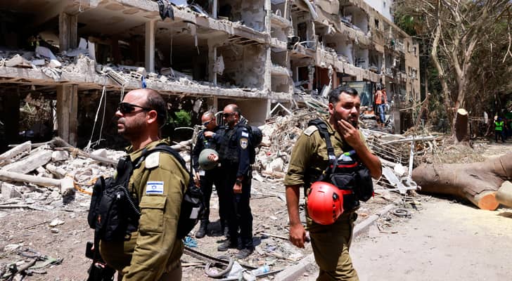 موقع سقوط صواريخ إيرانية في فلسطين المحتلة