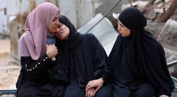 الحزن على الشهداء في غزة