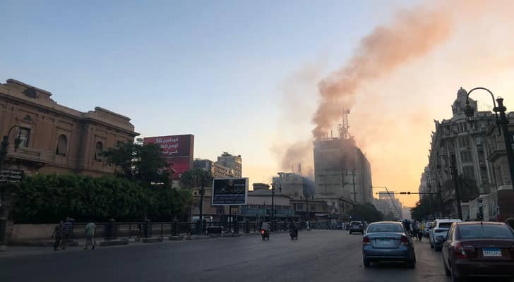 حريق سنترال رمسيس