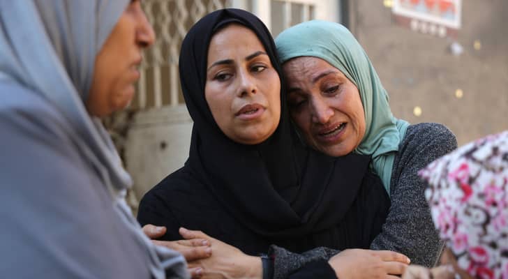 الحزن على الشهداء في غزة