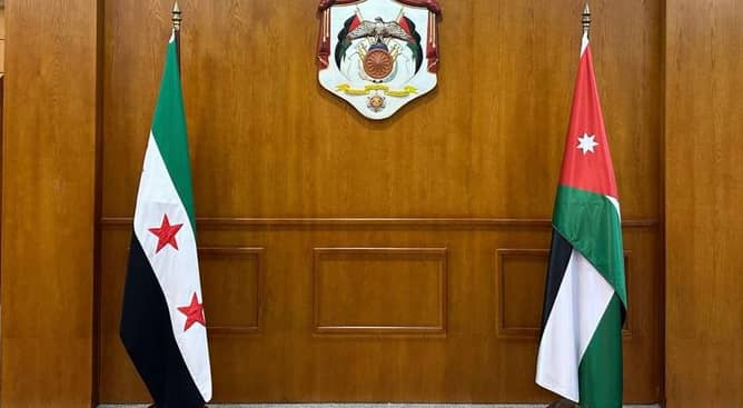 علم الاردن و سوريا