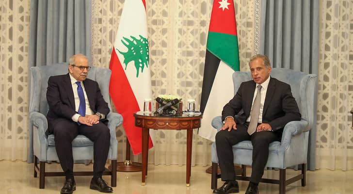 رئيس الوزراء جعفر حسان، ورئيس مجلس الوزراء اللبناني نواف سلام