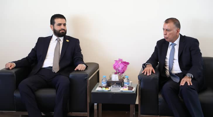 وزير الداخلية مازن الفراية ونظيره السوري أنس خطاب