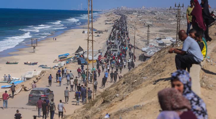 نازحون فلسطينيون في قطاع غزة