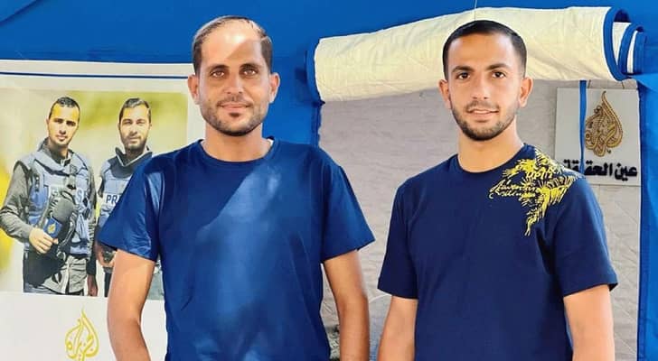 الشهداء المراسلين الصحفيين بغزة أنس الشريف ومحمد قريقع