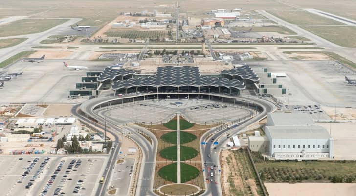 صورة جوية لمطار الملكة علياء الدولي