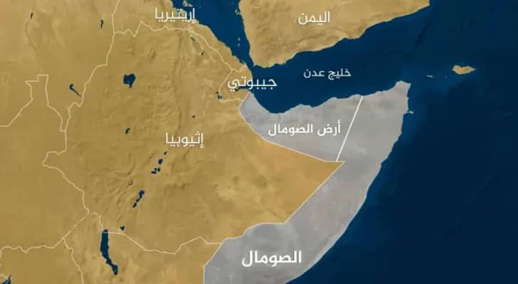 خارطة توضح ارض الصومال وجمهورية الصومال