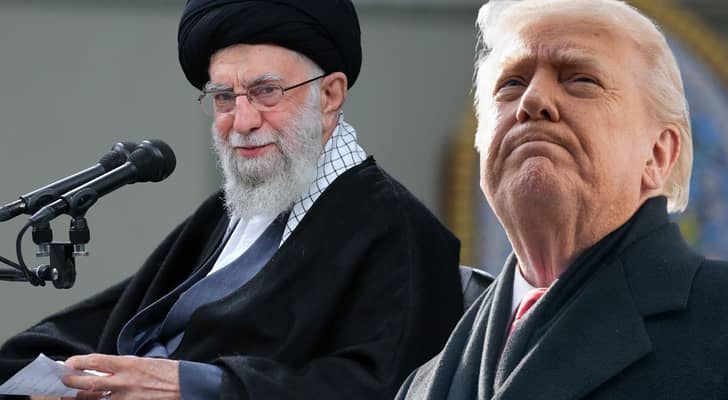 الرئيس الأمريكي دونالد ترمب والمرشد الأعلى الإيراني الخامنئي