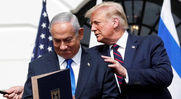 الرئيس الأمريكي دونالد ترمب و نتنياهو