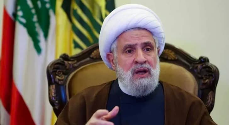 الأمين العام لـ"حزب الله" نعيم قاسم، يوم الاثنين،