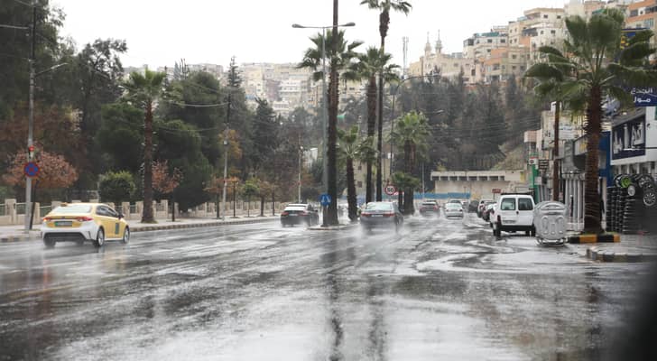 أجواء ماطرة في الأردن