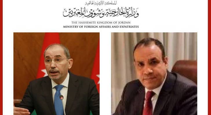 وزير الخارجية الأردني أيمن الصفدي ونظيره المصري بدر عبد العاطي