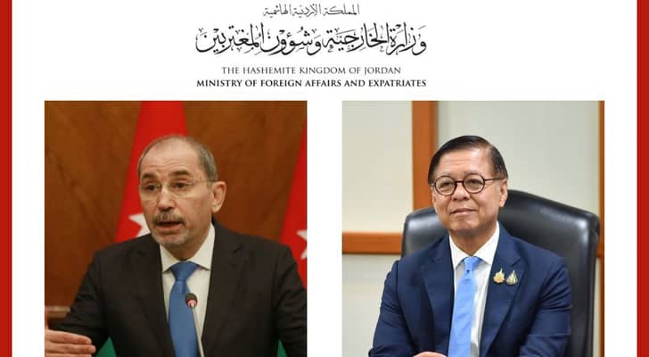 وزير الخارجية وشؤون المغتربين أيمن الصفدي و وزير خارجية مملكة تايلاند سيهاساك فوانجكيتكيو