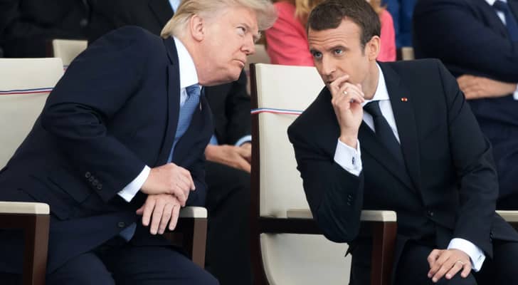 الرئيس الأمريكي دونالد ترمب والرئيس الفرنسي إيمانويل ماكرون