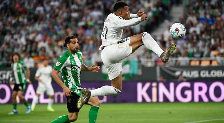 لاعب ريال مدريد مبابي في لقطة من الدوري الاسباني