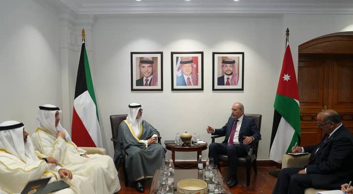 ووزير الخارجية أيمن الصفدي  وزير خارجية دولة الكويت الشيخ جراح جابر الأحمد الصباح