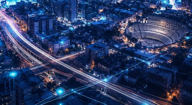 صورة مولدة بالذكاء الاصطناعي لمناطق الأردن بطريقة رقمية