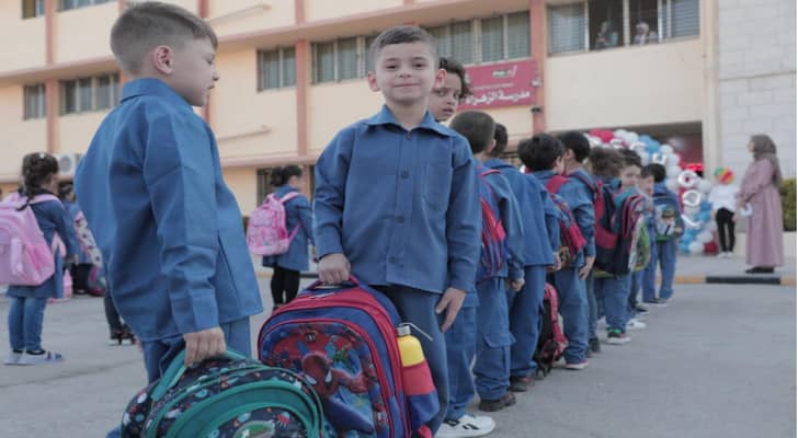 طلبة مدارس في الأردن
