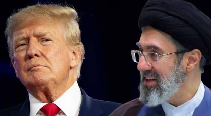 الرئيس الامريكي دونالد ترمب والمرشد الإيراني مجتبى خامنئي