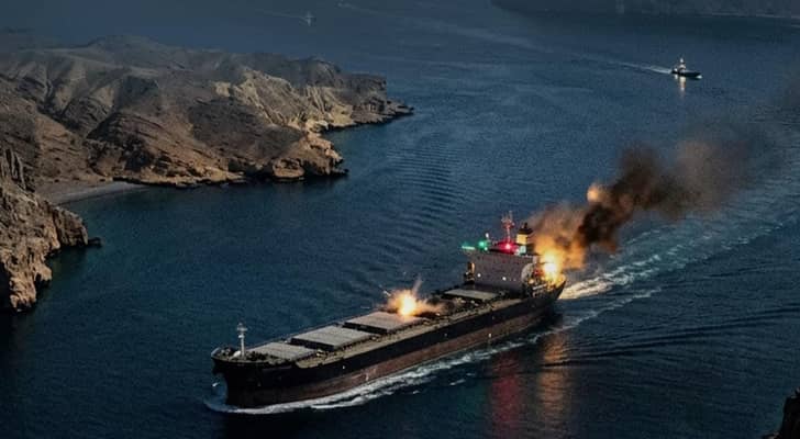 استهداف ناقلة نفط في مضيق هرمز