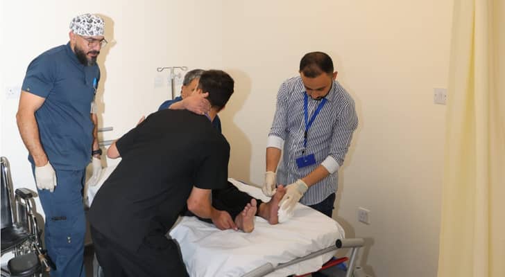 استقبال اول حالة مرضية في مستشفى عمان الميداني