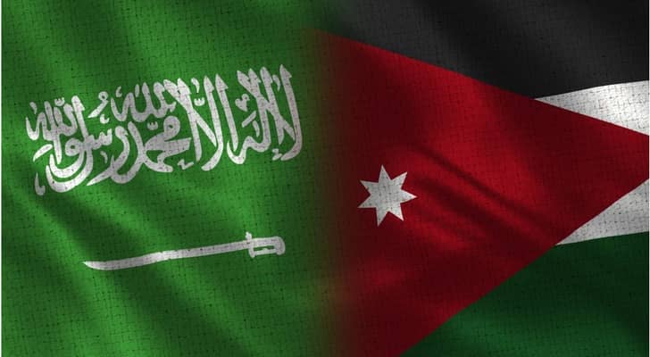 علم الأردن والسعودية