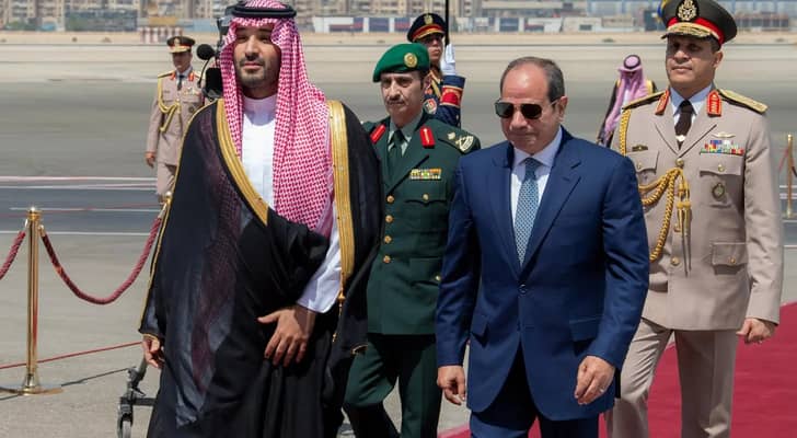 الرئيس المصري عبدالفتاح السيسي و ولي العهد السعودي محمد بن سلمان