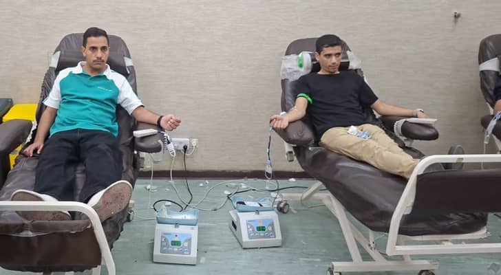مرتبات الأمن الوقائي تستجيب لمناشدة مريض بالسرطان وتنظم حملة تبرع بالدم