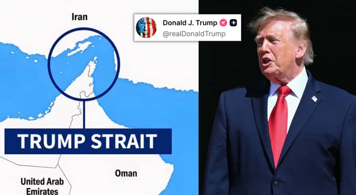 بعد رفضه عرض الهدنة.. ترمب يروج لنفوذ واشنطن وينشر خريطة "مضيق ترمب"