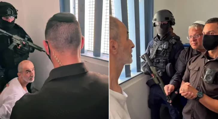 بن غفير يقتحم زنزانة الأسير حسن سلامة ويوجه له تهديدات...